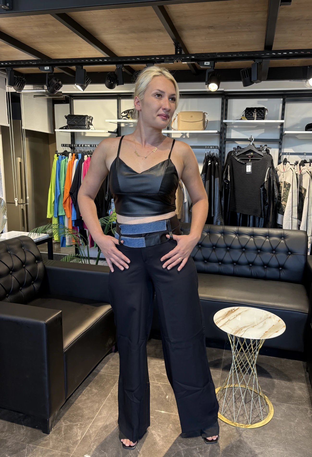 Jean Detaylı Tasarım Pantalon