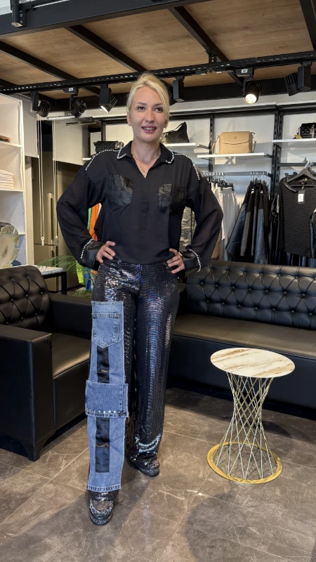 Pullu Tasarım Pantalon